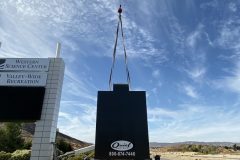 Crane for Sign Install - Crainco Inc.
